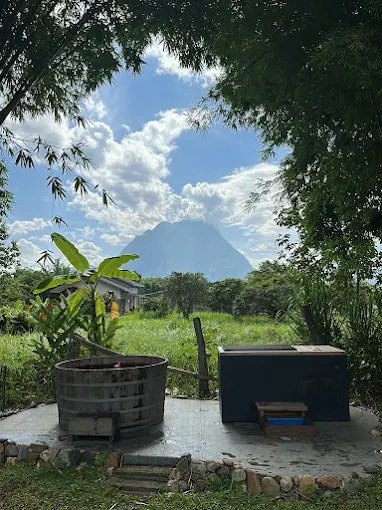 Ice bath with view of Doi Chiang Dao